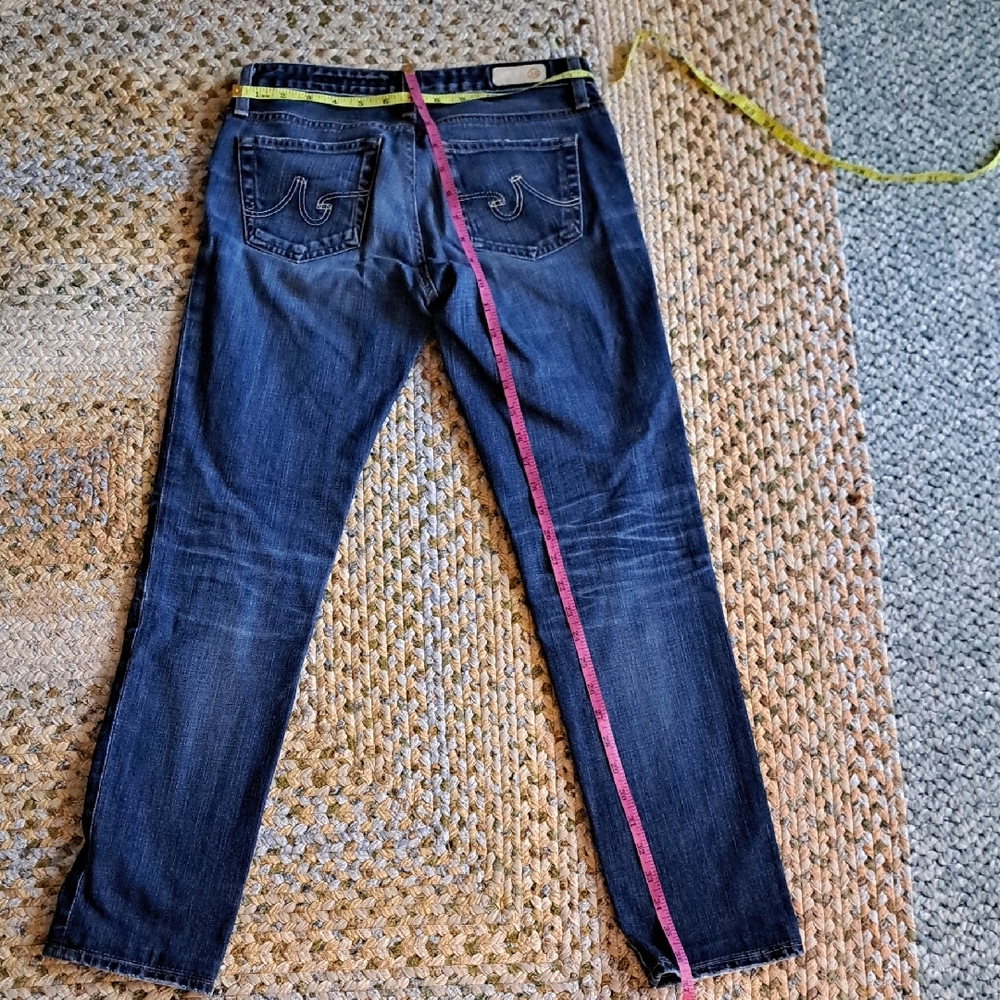 AG Adriano Goldschmied Dark Blue Straight Leg Jeans